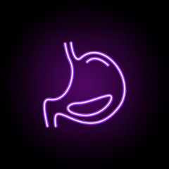 stomach line icon. Elements of Medicine in neon style icons. Simple icon for websites, web design, mobile app, info graphics