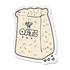 sticker of a cartoon oats