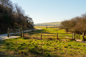 Seven Sisters Country Park at the South coast of England near Eastbourne