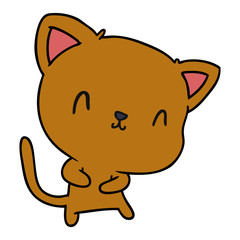 cartoon of cute kawaii cat