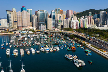 Obraz premium Typhoon shelter in Hong Kong