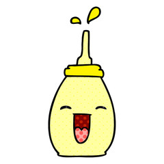 quirky comic book style cartoon happy mustard