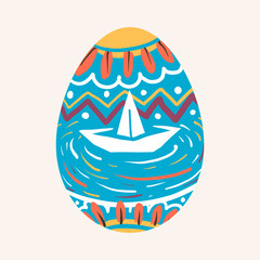 Easter egg design illustration