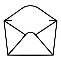 quirky line drawing cartoon envelope