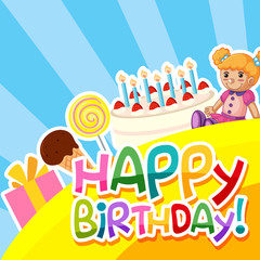 A colourful birthday template