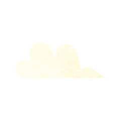 retro illustration style cartoon cloud