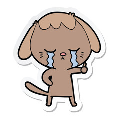 sticker of a cartoon dog