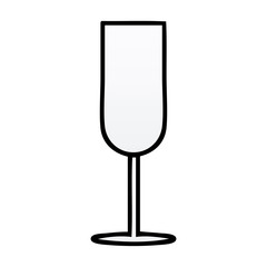 gradient shaded cartoon champagne flute