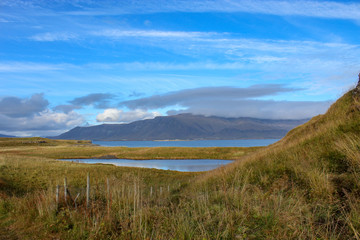 hiking in the mountains of Iceland