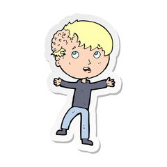 sticker of a cartoon medical emergency