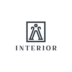 logo for interior, furniture shops, decor items and home decoration.