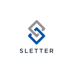 Letter S vector line logo design. Creative minimalism logotype icon symbol.