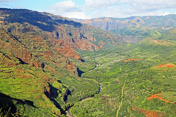 Landscape in Waimea Canyon - Kauai, Hawaii