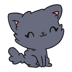 cartoon cute kawaii fluffy cat