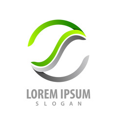 Circle line letter S logo concept design. Symbol graphic template element vector