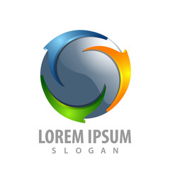 Circle Swirl sphere logo concept design. Symbol graphic template element vector