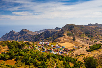 Fototapeta na wymiar Stunning view from the viewpoint Mirador De Jardina. Tenerife. Canary Islands..Spain