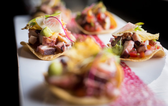 tostadas de mariscos