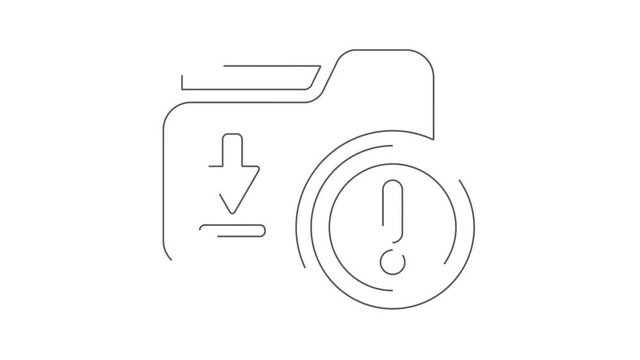 Download error animated linear symbol icon 4K