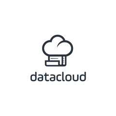 Data Cloud Logo Design Template