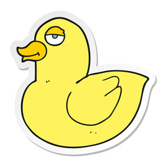 sticker of a cartoon duck