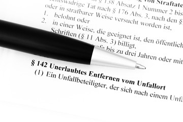 Unfallflucht Strafgesetzbuch