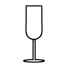 line drawing cartoon champagne flute