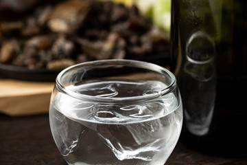 焼酎と地鶏焼き