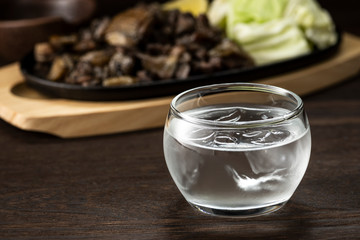 焼酎と地鶏焼き