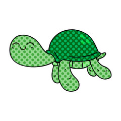 quirky comic book style cartoon turtle