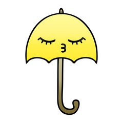 gradient shaded cartoon umbrella