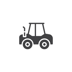 Construction truck vector icon. filled flat sign for mobile concept and web design. Industrial vehicle glyph icon. Construction machine symbol, logo illustration. Pixel perfect vector graphics