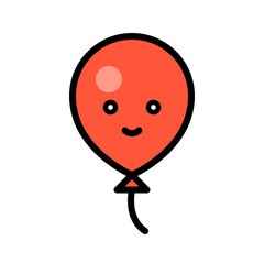 Balloon vector, Spring season filled icon editable stroke