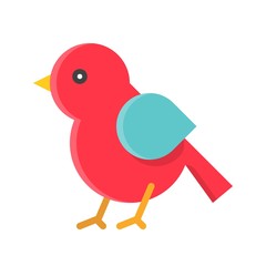 Bird vector, Isolated Spring season flat icon