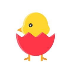 Chick vector, Isolated Spring season flat icon