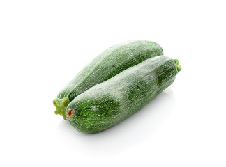 Fresh zucchini isolated on white (cucumber)
