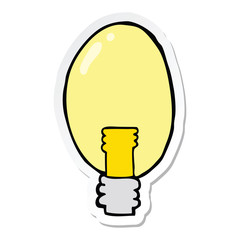 sticker of a cartoon electric light