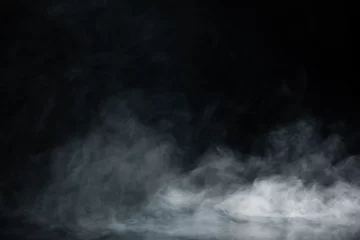 Gordijnen Abstracte rook op zwarte achtergrond © bank_jay