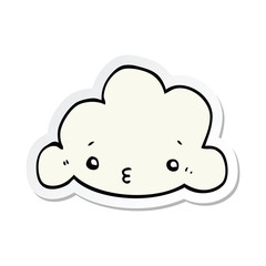 sticker of a cartoon cloud