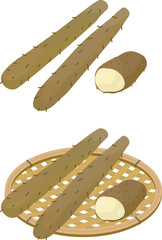 長いもかご盛り