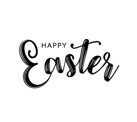 Hand written Easter phrases. Greeting card text templates. Vector illustration isolated on white background. Happy easter lettering modern calligraphy style.