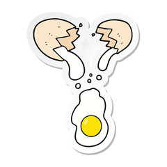 sticker of a fresh cracked egg