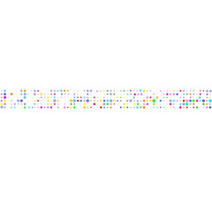  Ornament of multicolored dots  on white background