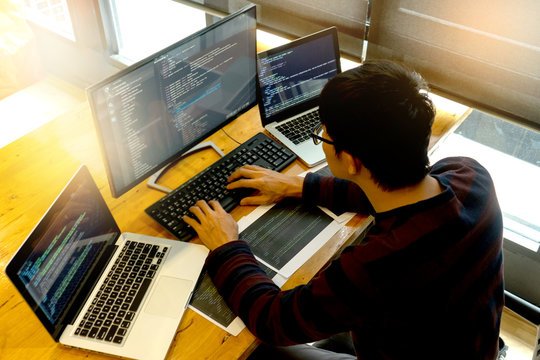 programmer work with Developing programming