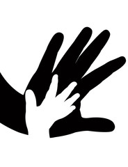 helping hands silhouette vector
