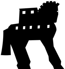 trojan horse silhouette vector