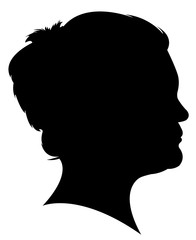 a woman head silhouette vector
