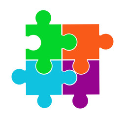 Vector illustration of puzzle pieces 