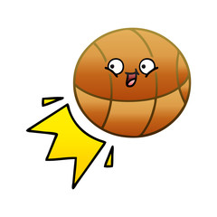 gradient shaded cartoon basketball