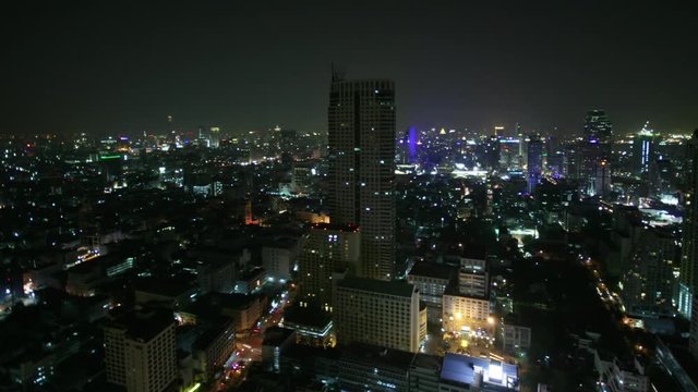 Bangkok at night, time lapse